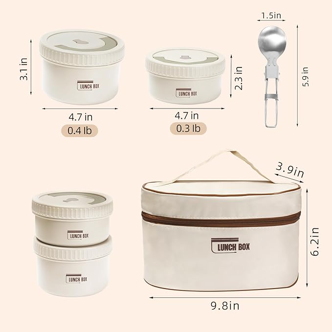 4 Recipientes de Almuerzos Excelente Calidad