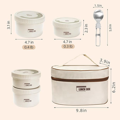 4 Recipientes de Almuerzos Excelente Calidad