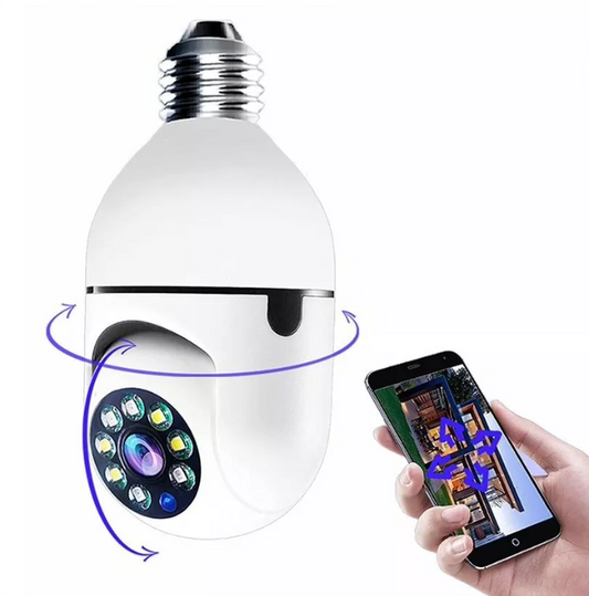 Cámara Bombillo 360° con Audio – Seguridad inteligente y discreta