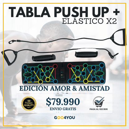 Tabla Push Up + Elástico X2 - GOO4YOU